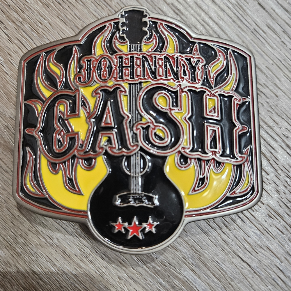 NWOT Zion Rootswear Metallic Belt Buckle Johnny Cash